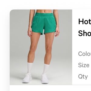 Hotty Hot High-Rise 4" Shorts Cascadia Green